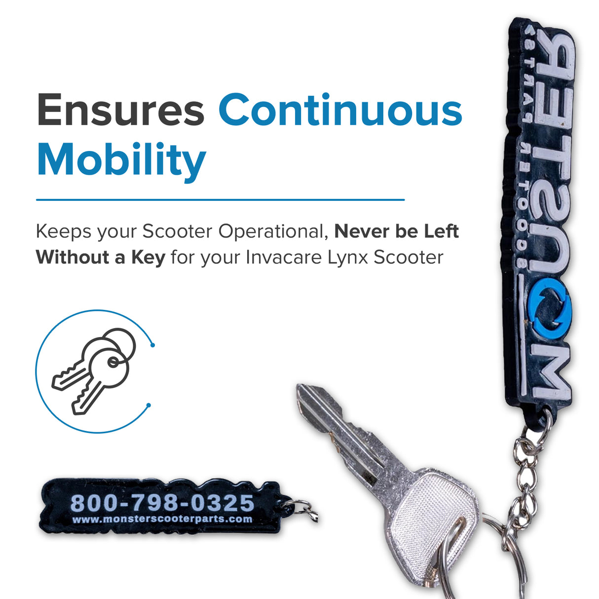 Key for the Invacare Lynx L-3, Lynx L-3X, & Lynx L-4 Mobility Scooters (1144794)