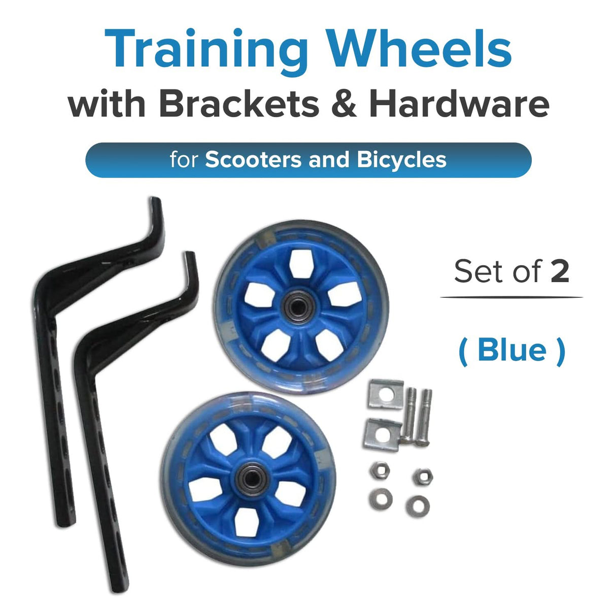 Training Wheels with Brackets & Hardware (Set of 2)