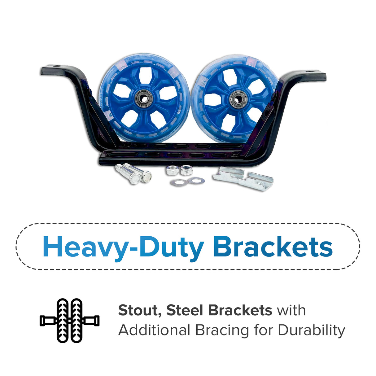 Training Wheels with Brackets & Hardware (Set of 2)
