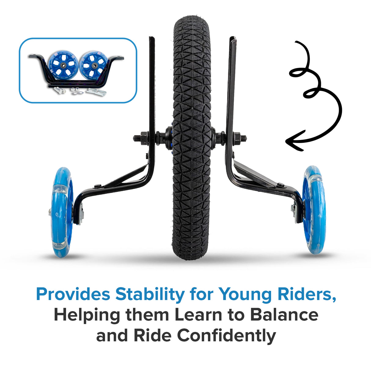 Training Wheels with Brackets & Hardware (Set of 2)