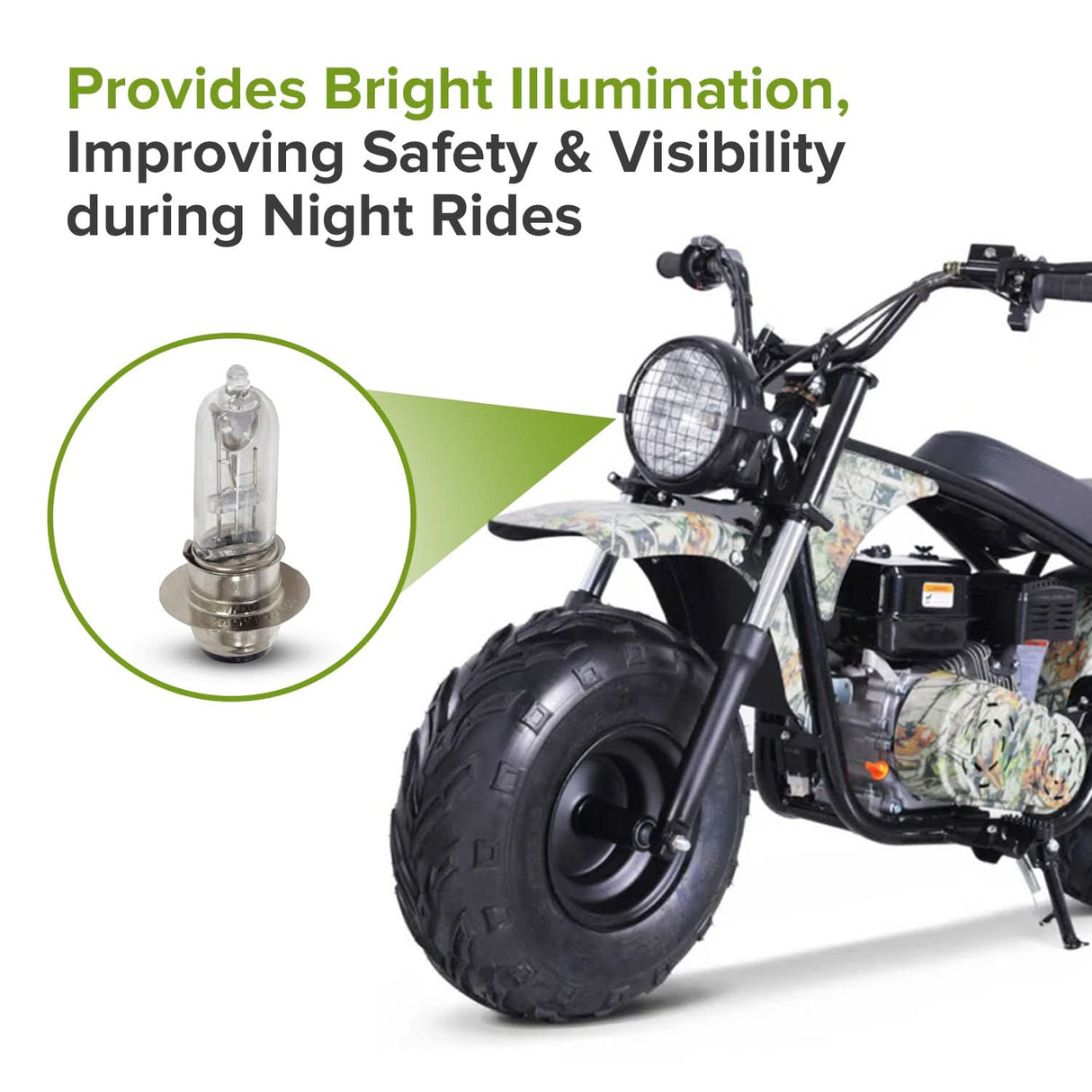 12 Volt 35 Watt Headlight Bulb for Baja Mini Bike MB165 & MB200 (Baja Heat, Mini Baja, Baja Warrior)