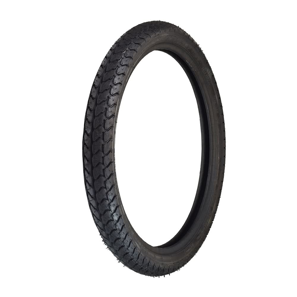 2.50-17 Moped Tire for Honda Little Honda P50, PA50, & PC50 with deep tread pattern for enhanced longevity and precise steering, made from a special rubber compound resistant to cuts and damage.