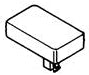 250cc CDI Module for Honda Elite 250 (1989-1990 Models) (OEM), depicted as a black and white drawing of a rectangular object, accurately representing the stock part's specifications.