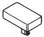 250cc CDI Module for Honda Elite 250 (1989-1990 Models) (OEM), depicted as a black and white drawing of a rectangular object, accurately representing the stock part's specifications.