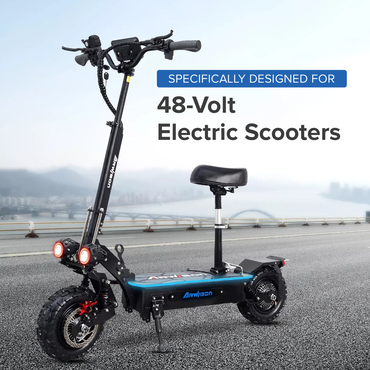 48 Volt 4 Wire Hand Throttle with LED Battery Level Meter