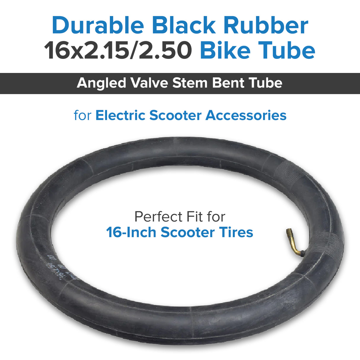16x2.15/2.50 Inner Tube with Angled Valve Stem