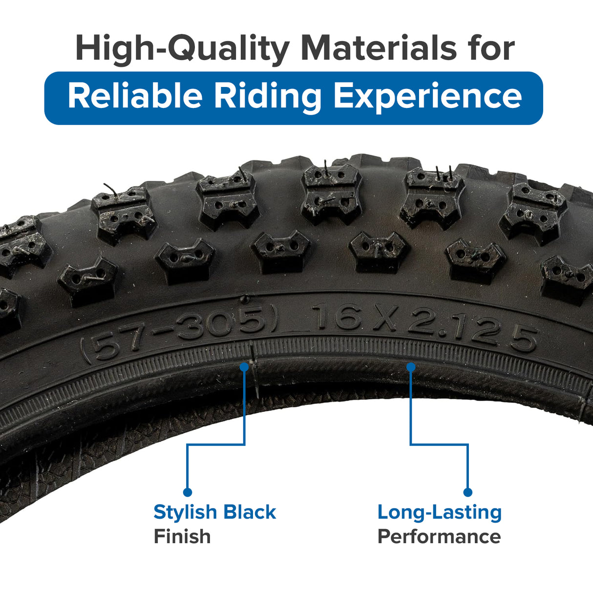 16x2.125 Black MX3 Bicycle Tire with K50 Tread