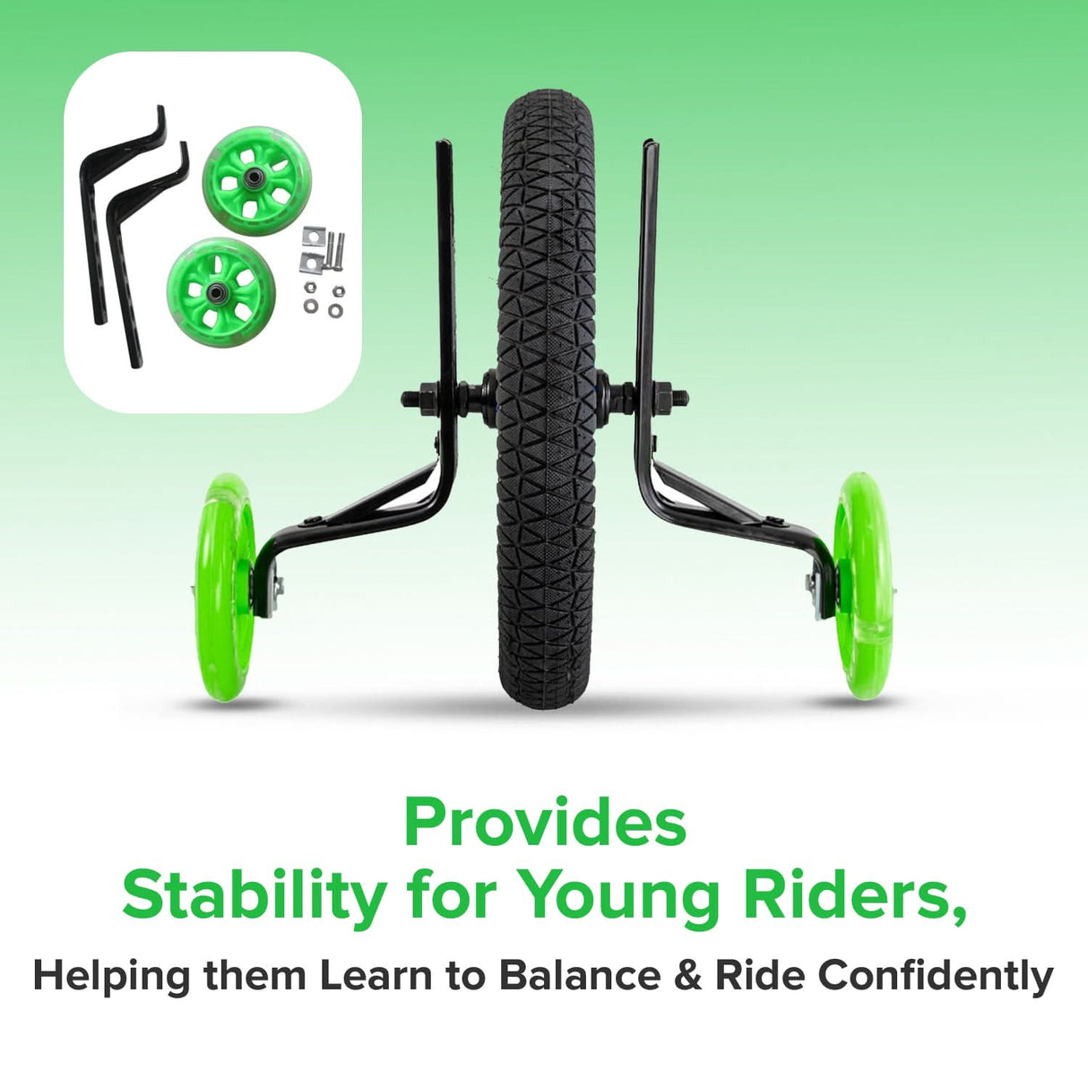 Training Wheels with Brackets & Hardware (Set of 2)