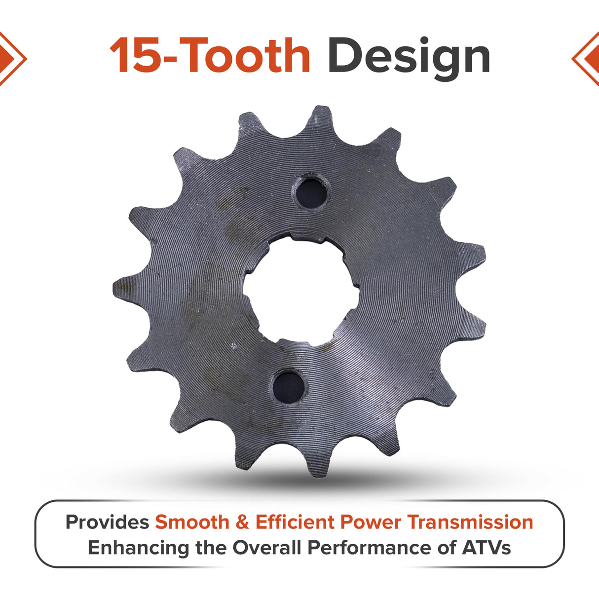 #420 Chain - 15 Tooth Front Sprocket for 50cc, 110cc, 125cc, & 140cc Pit Dirt Bikes & ATVs with 20 mm Shaft