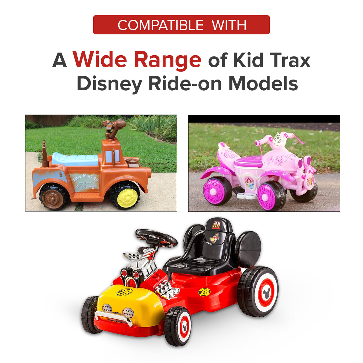 6 Volt Battery Charger for Kid Trax Ride-On Toys