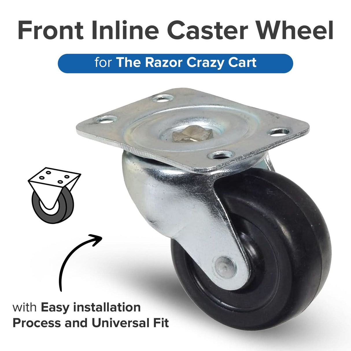 Front Inline Caster Wheel for the Razor Crazy Cart (W25143499149)