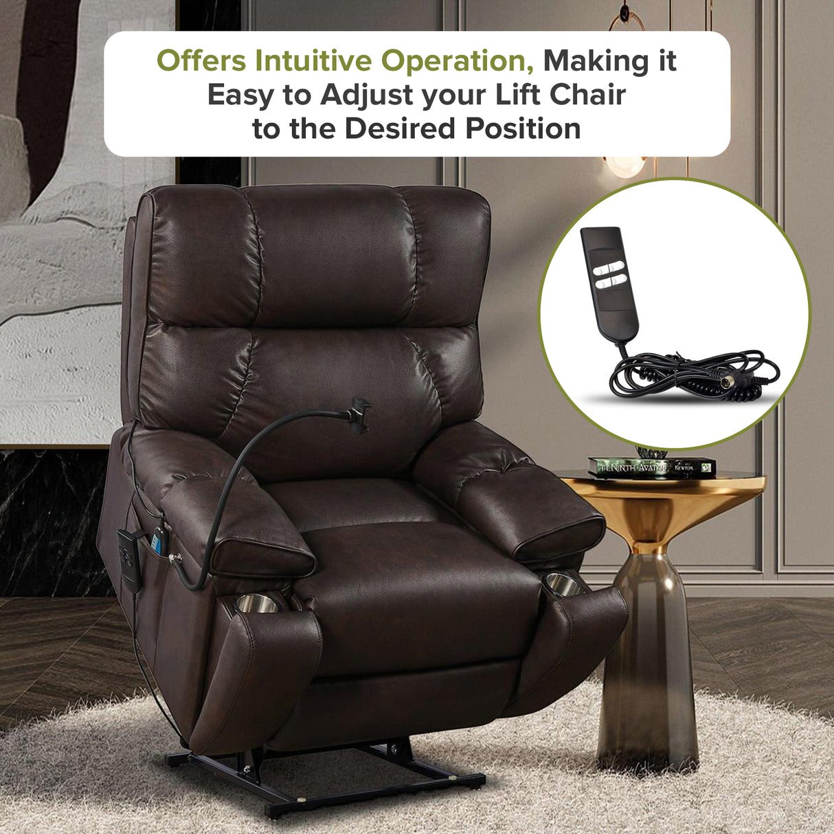 OKIN 6-Button Hand Control for Lift Chairs (1.11-046.30)