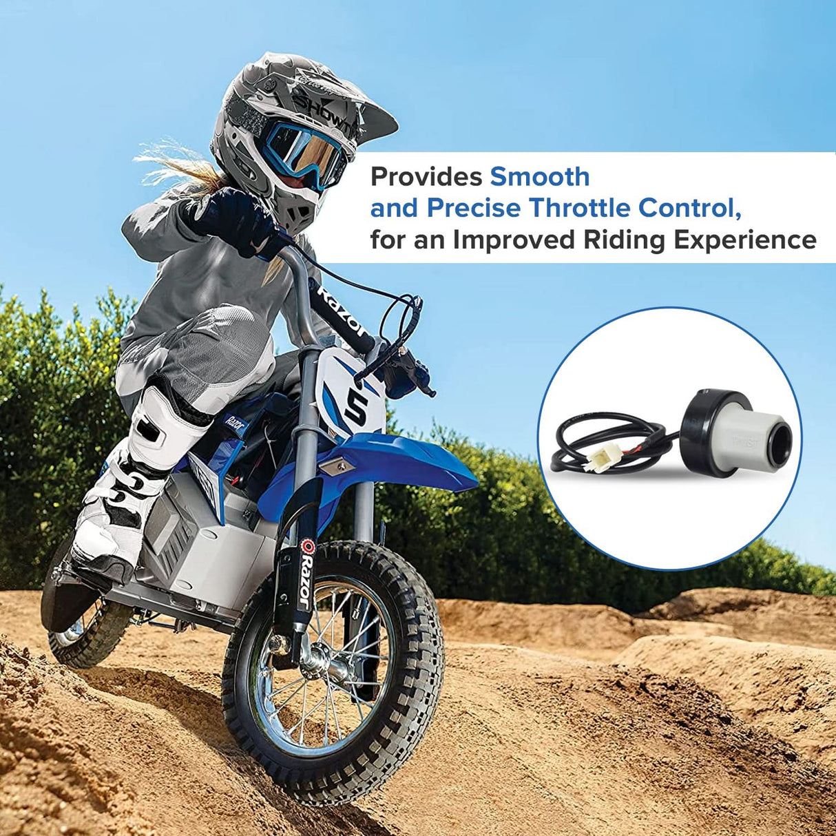 Razor MX350 (Versions 9+) & RSF350 Single Speed 4-Wire Twist Grip Throttle