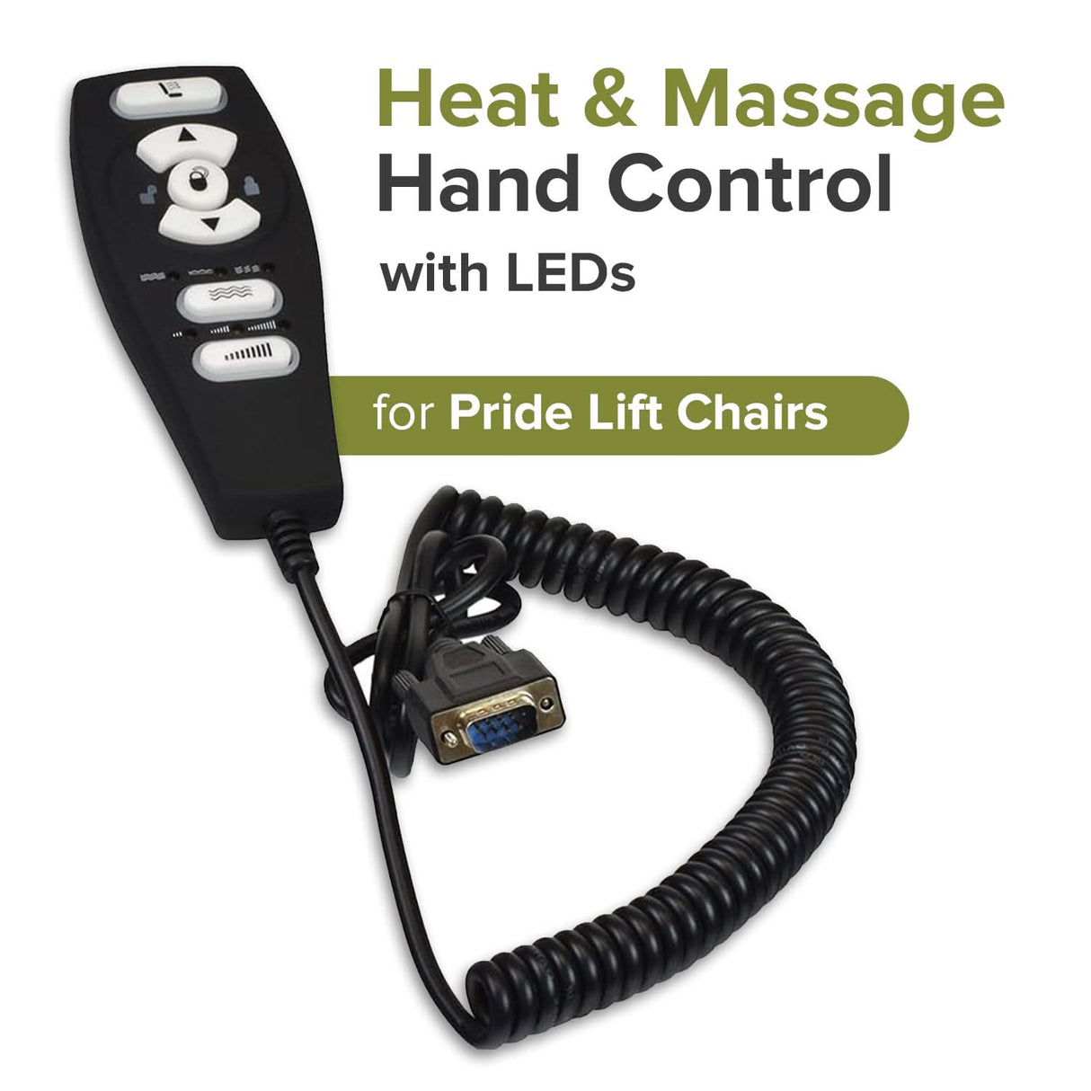 HC-2802HL-PR3 Tranquil Ease Heat and Massage Hand Control for Pride Lift Chairs (ELEASMB5578)