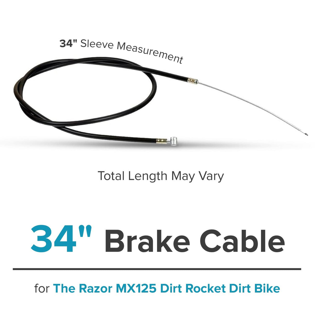 34" Brake Cable for the Razor MX125 Dirt Rocket Dirt Bike