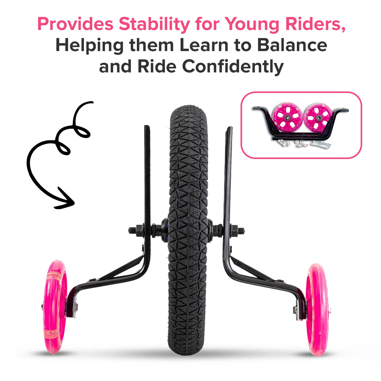 Training Wheels with Brackets & Hardware (Set of 2)