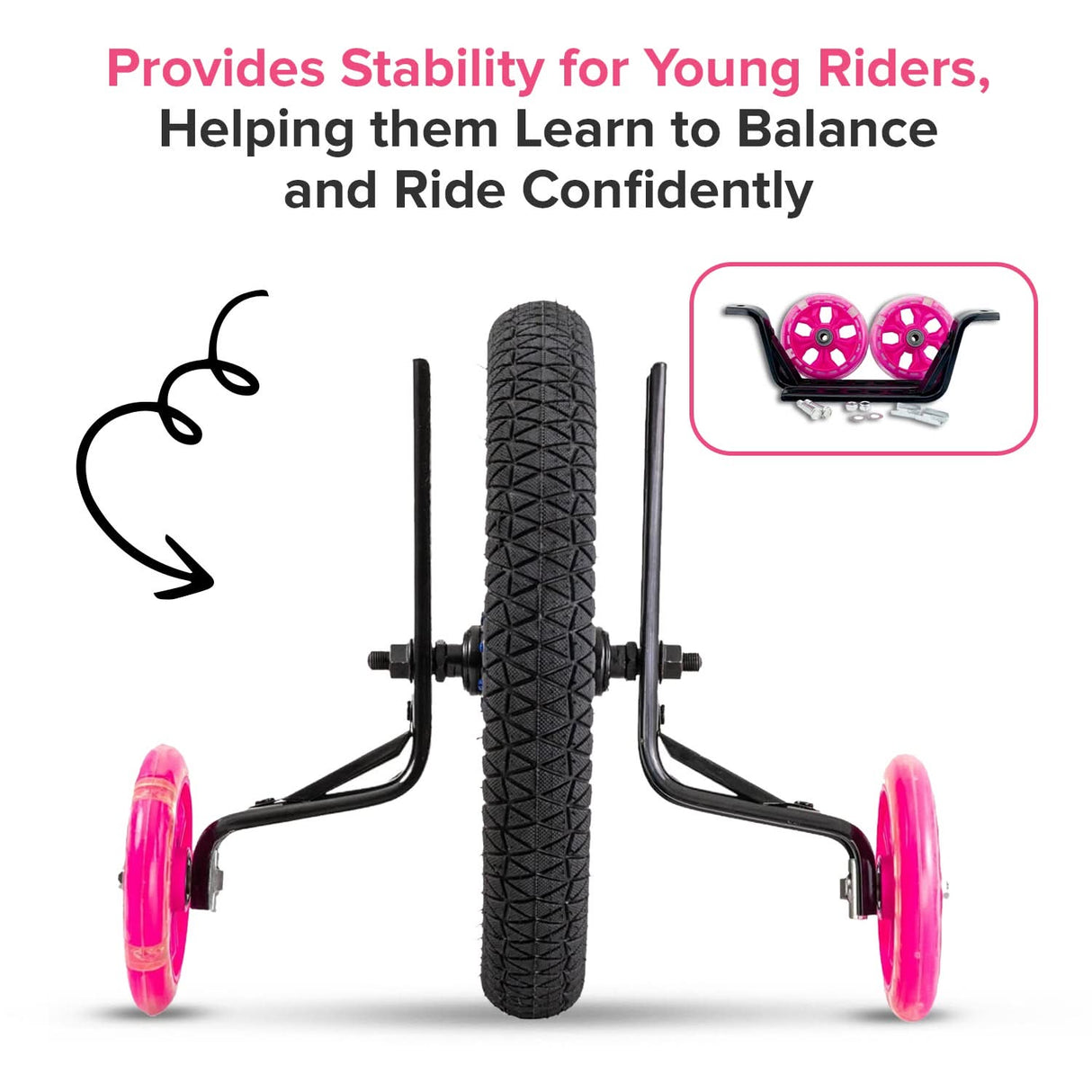 Training Wheels with Brackets & Hardware (Set of 2)