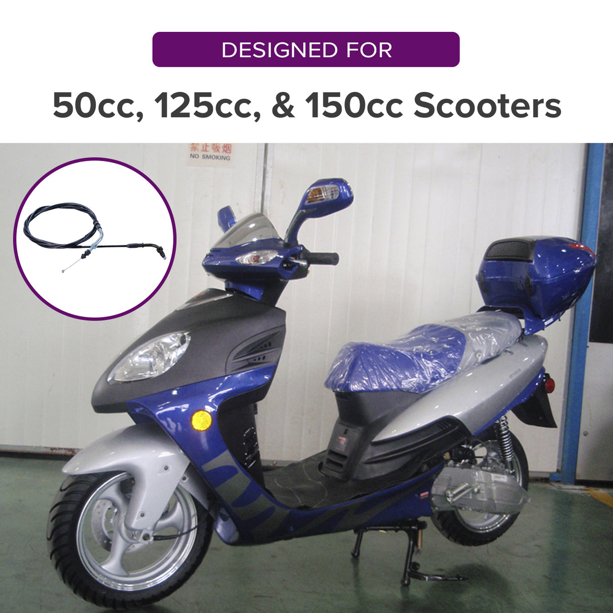 68" Throttle Cable for 50cc, 125cc, & 150cc Scooters