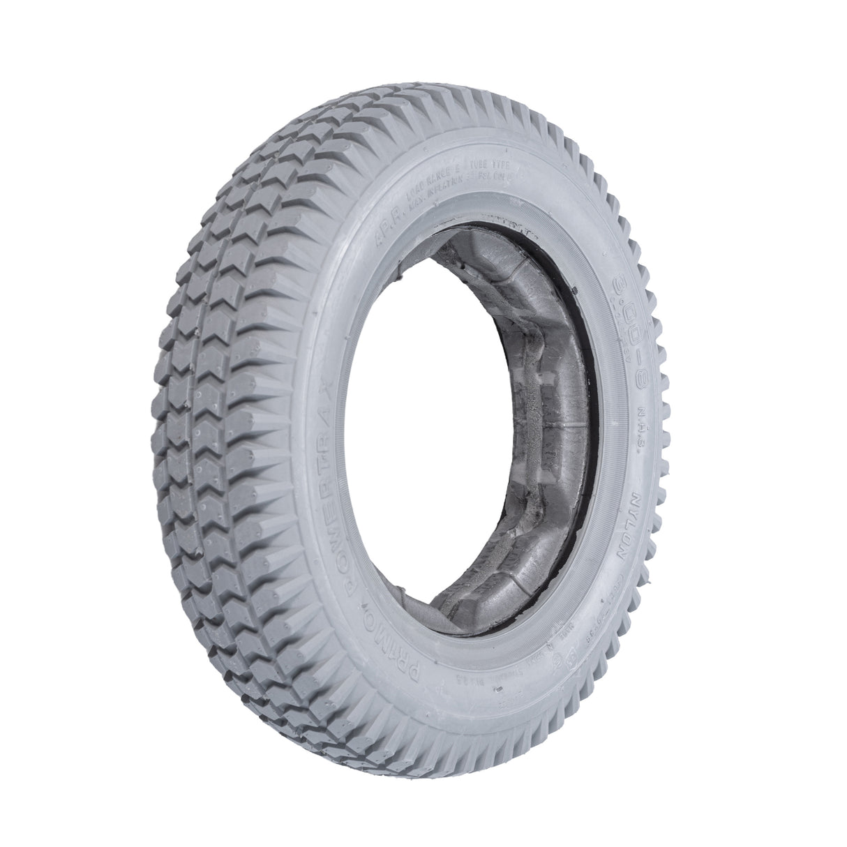 14"x3" (3.00-8) Foam-Filled Mobility Tire (Raised Star Keyway Profile; 2.25" Bead Width) with C248 Powertrax Tread