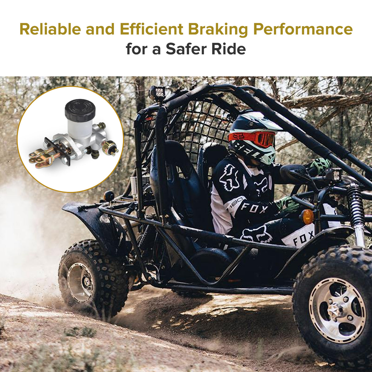 Hydraulic Master Brake Cylinder for 90cc - 250cc Go-Karts & Dune Buggies