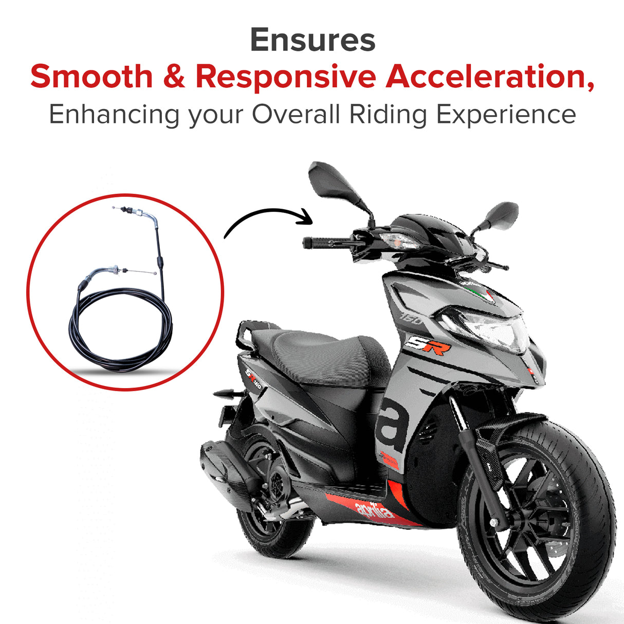 80" Throttle Cable for 50cc, 125cc, & 150cc Scooters