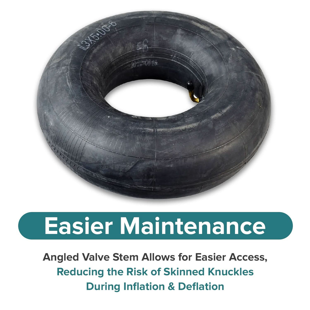 13x5.00-6 Inner Tube with Angled Valve Stem
