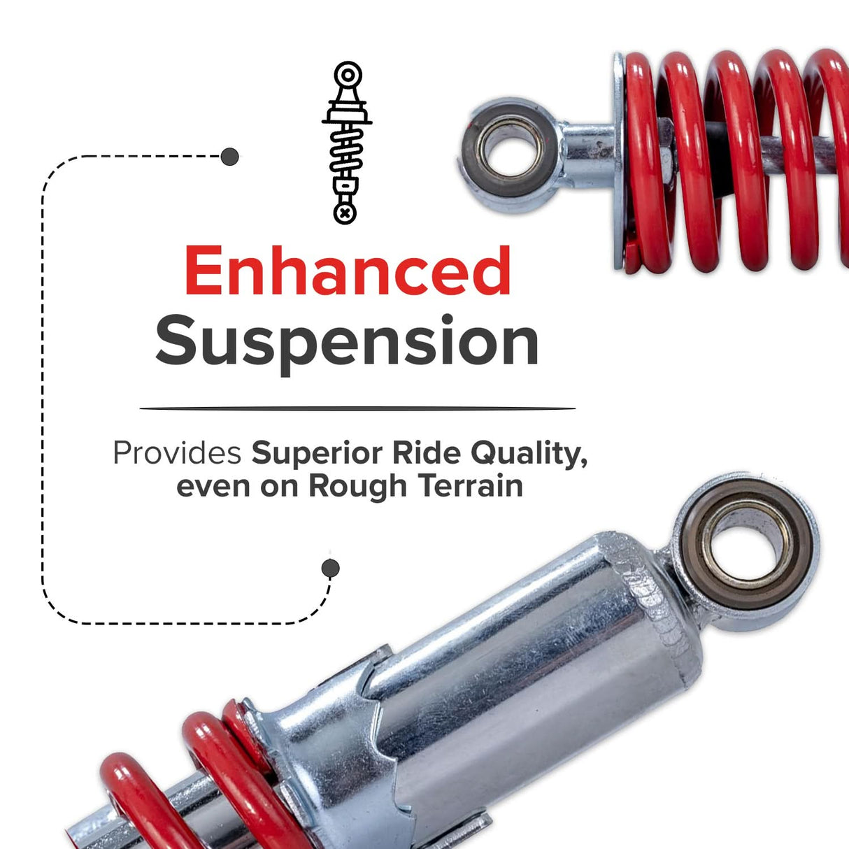 12" Adjustable Shocks for Go-Karts & Mini Bikes (Set of 2)