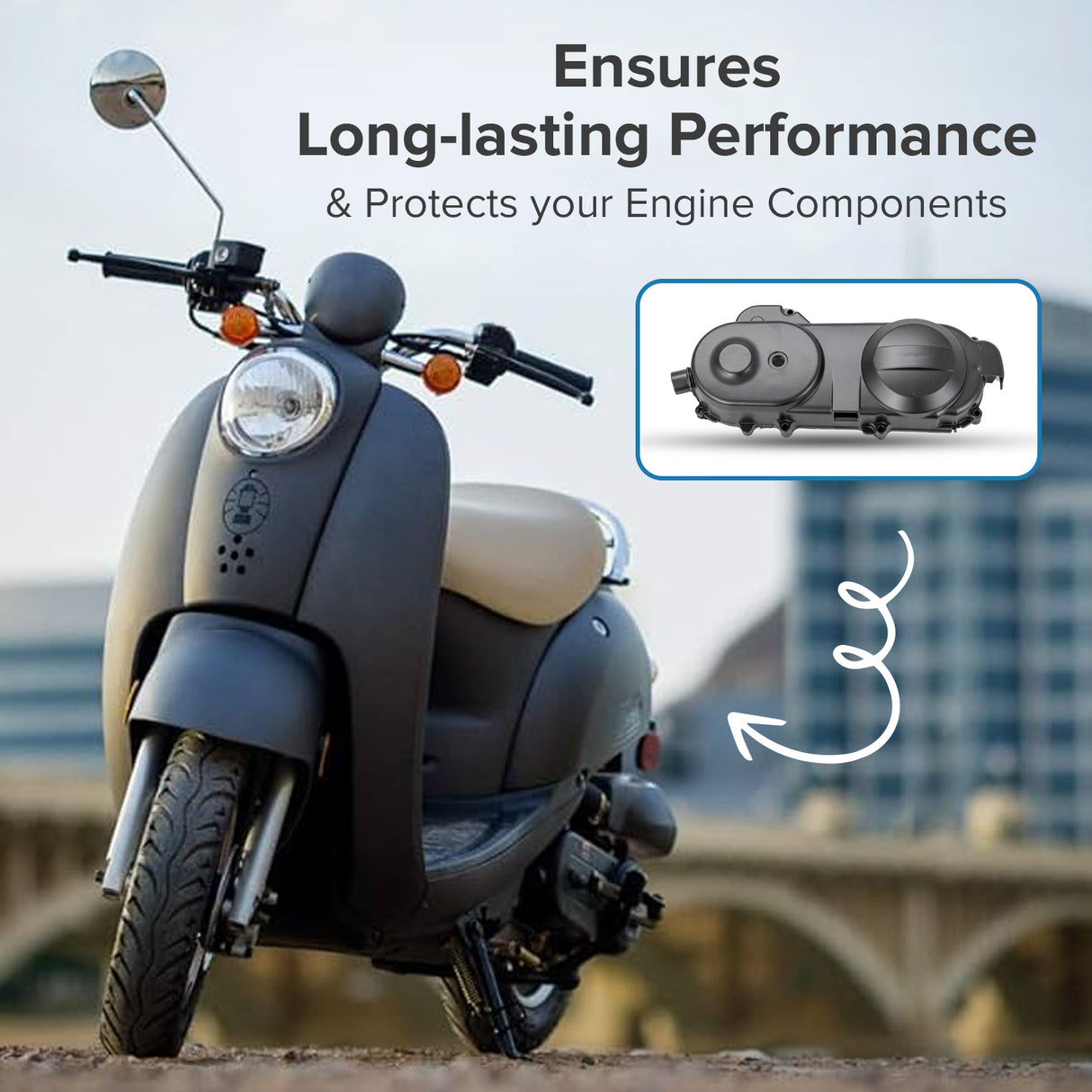 50cc 139QMB Scooter & Go-Kart Engine Crankcase Cover