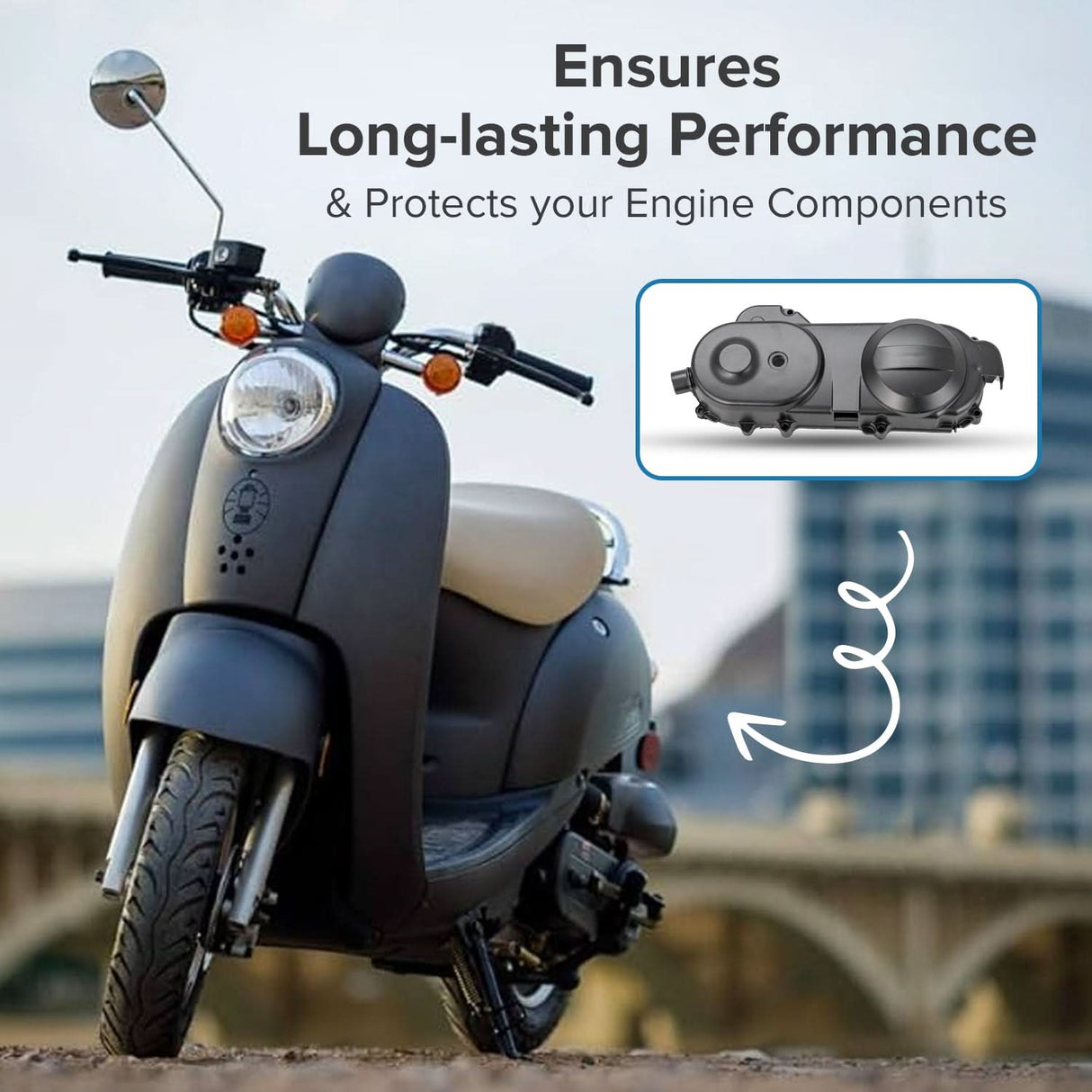 50cc 139QMB Scooter & Go-Kart Engine Crankcase Cover
