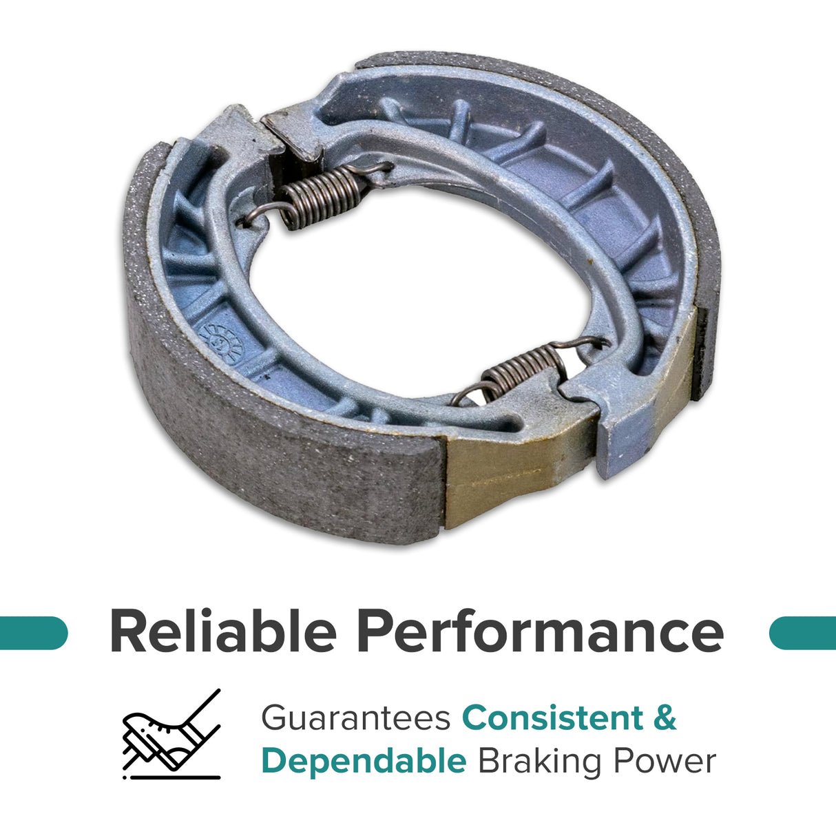 Scooter Brake Shoe Set - 4" Diameter, Front/Rear