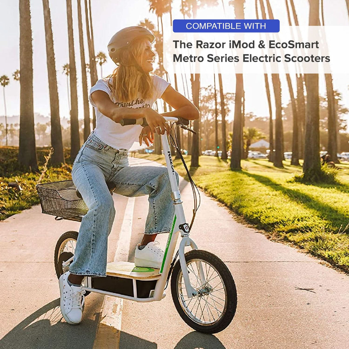 16x2.25/2.50 Inner Tube with Straight Valve Stem for the Razor iMod & EcoSmart Metro Series Electric Scooters