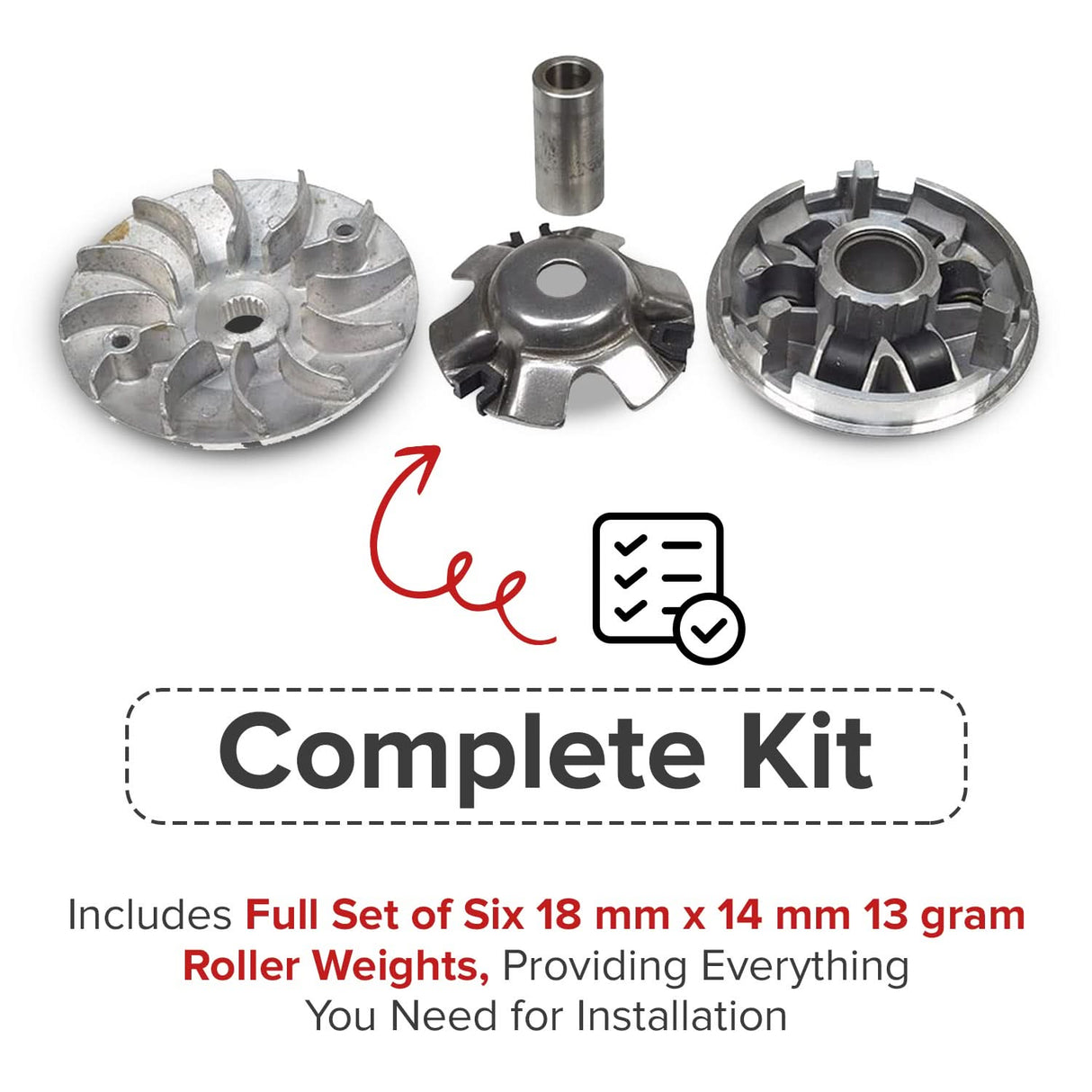 Variator Assembly for 125cc & 150cc GY6 Scooter & Go-Kart Engines