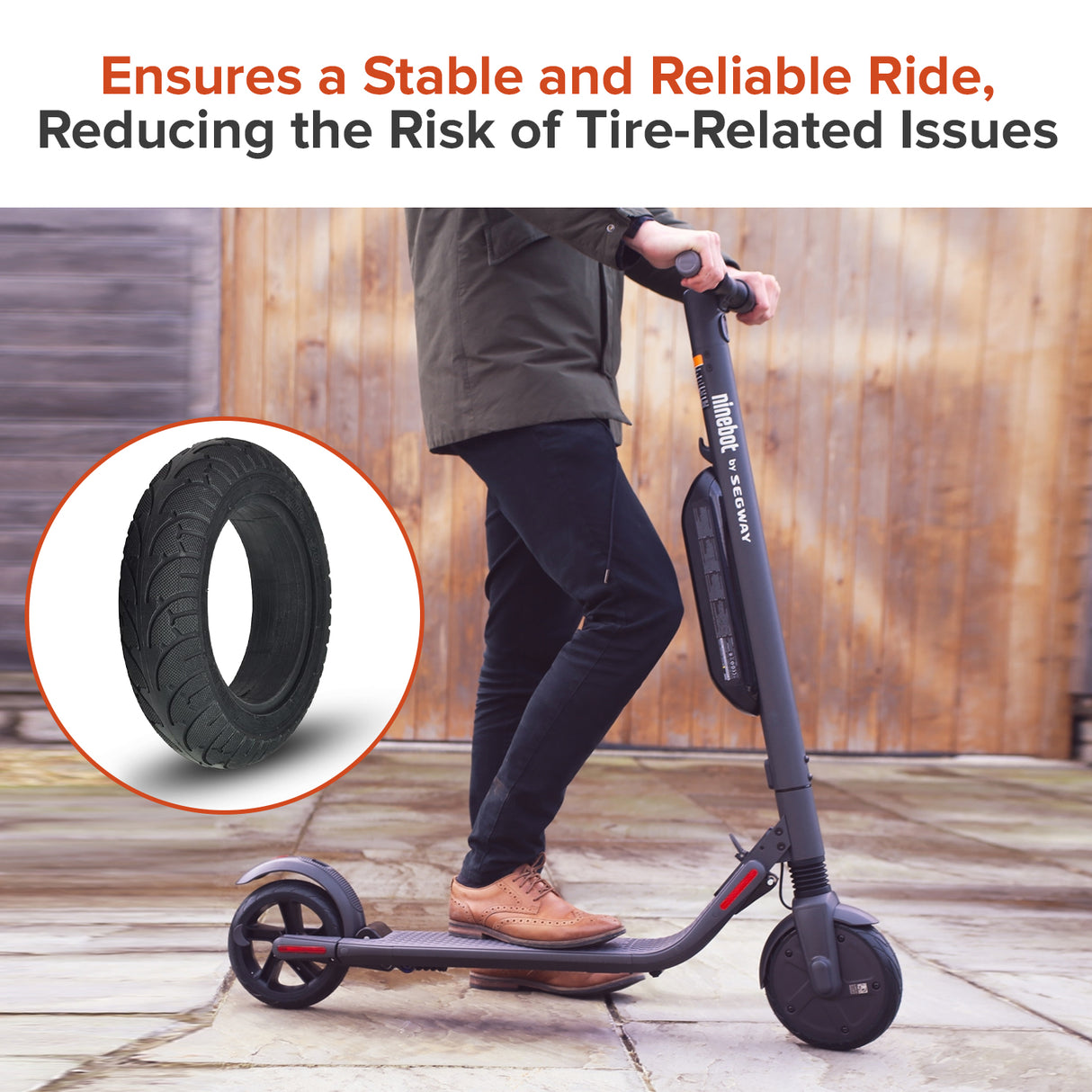 200x50 (8"x2") Solid Tire with 4.5" Inner Diameter for Self-Balancing Scooters