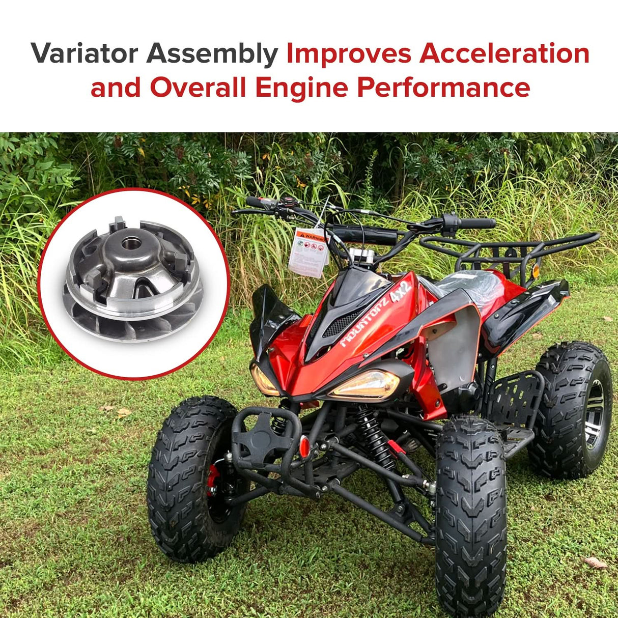 Variator Assembly for 125cc & 150cc GY6 Scooter & Go-Kart Engines
