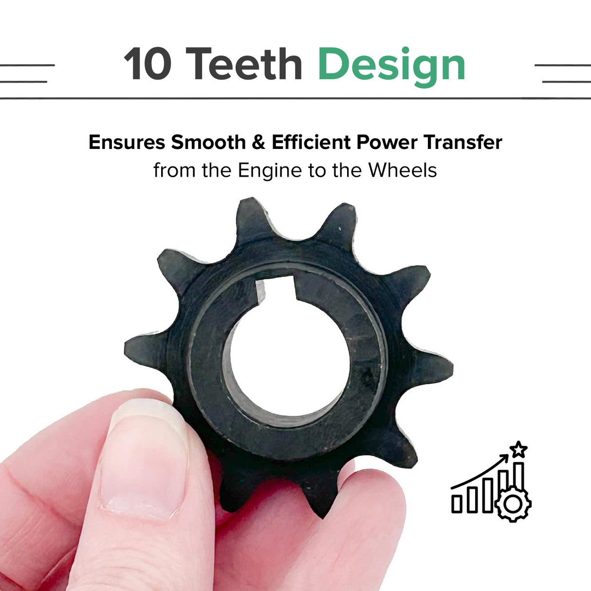 420 Chain 10 Tooth Sprocket for the Coleman BT200X, CT200U Trail, & CT200U-EX Mini Bikes