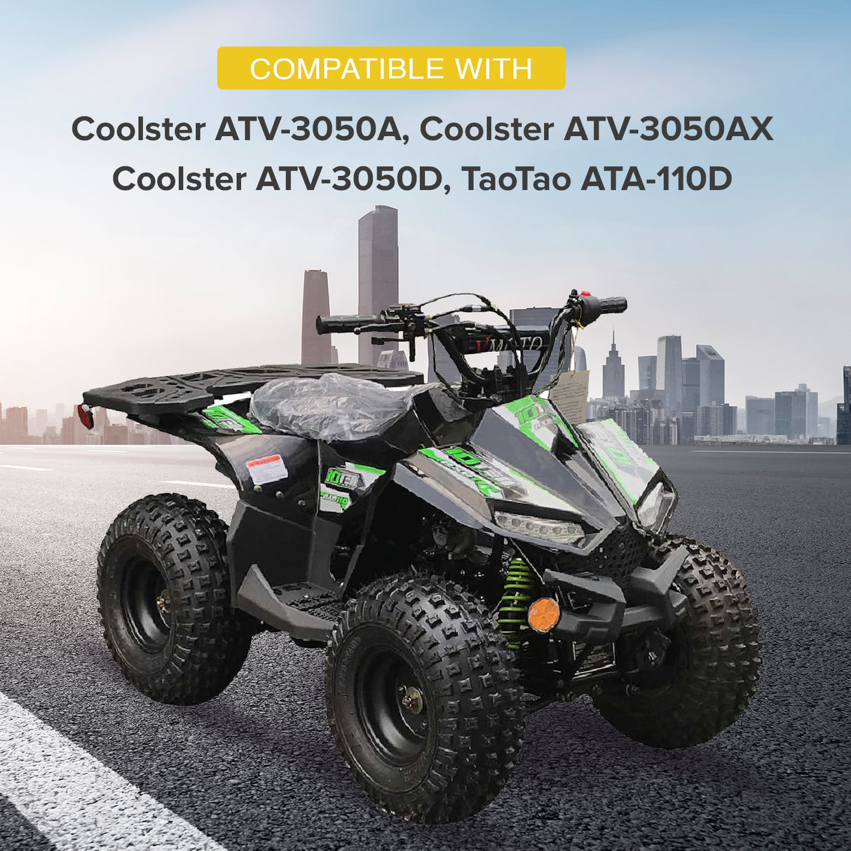Black Vinyl Seat for 90cc - 125cc ATVs