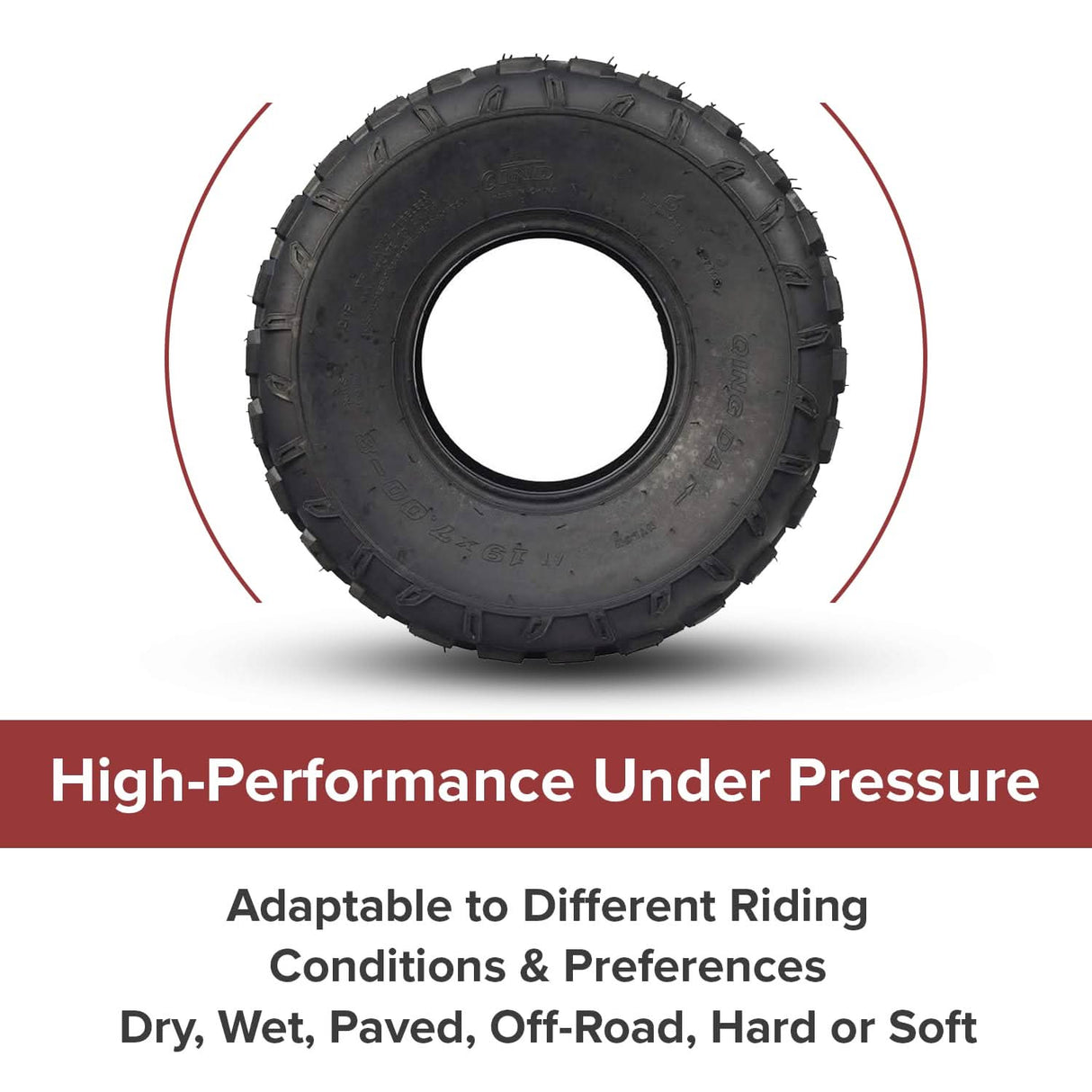 19x7.00-8 Knobby Tire for the Massimo Warrior 200 MB200 Mini Bike