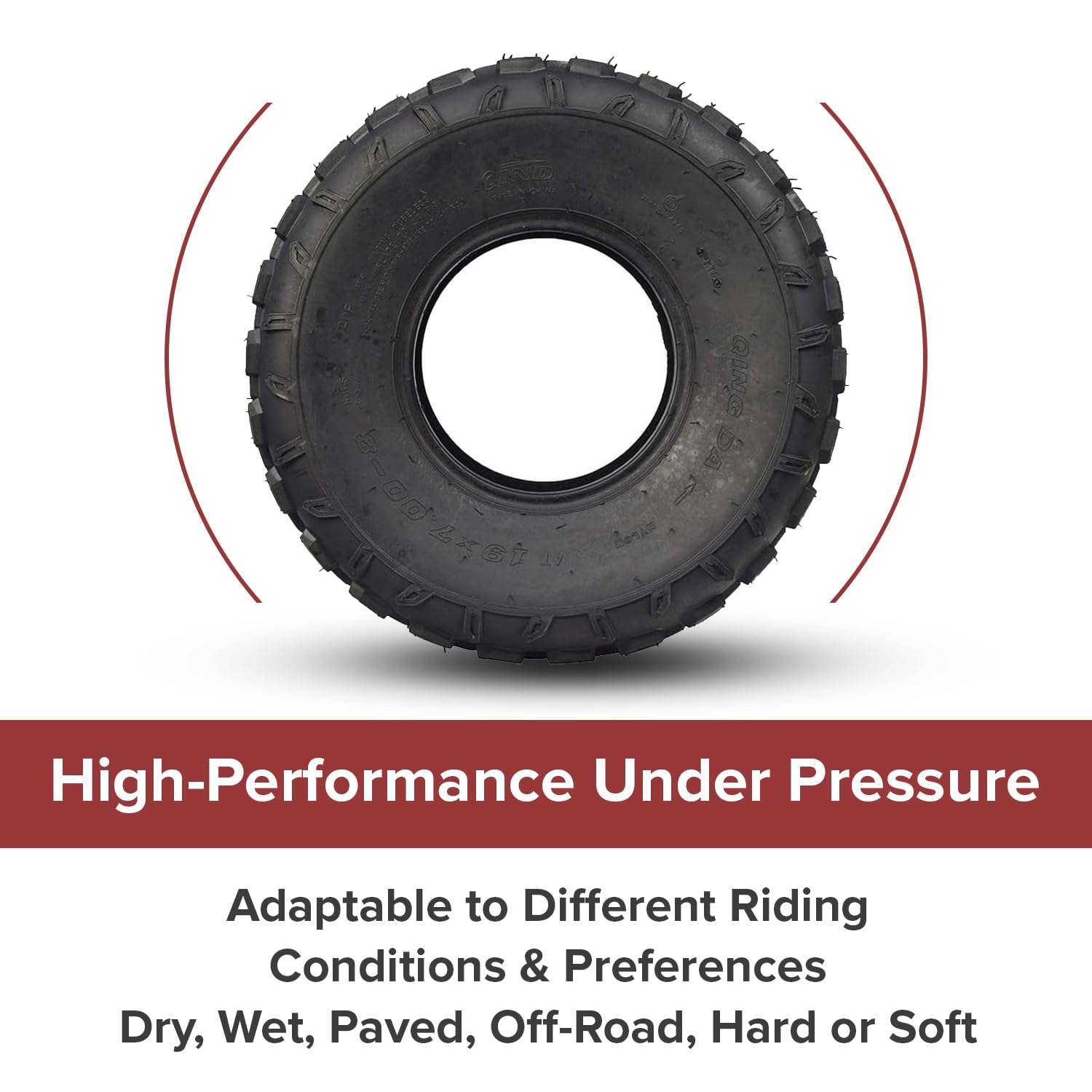 19x7.00-8 Knobby Tire for the Falcon 200 196cc Mini Bike