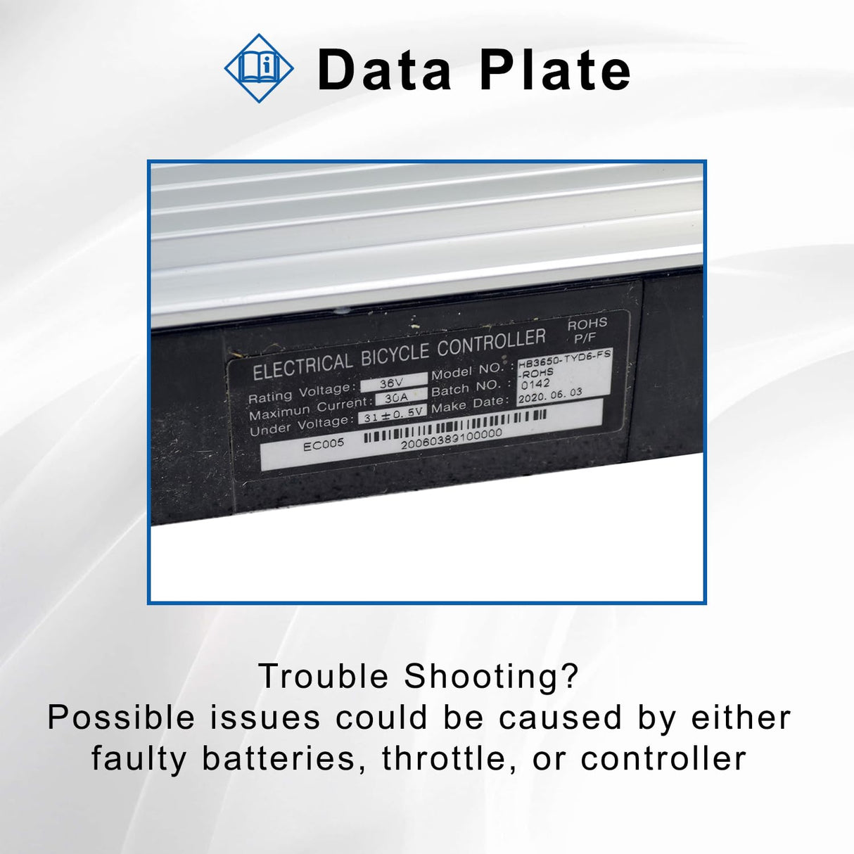 HB3650-TYD6-FS Control Module with 6-Wire Throttle Connector for the Razor MX500 (Versions 21+), MX650 (Versions 14+), RSF650, EcoSmart Metro (All Versions), & Pocket Mod Bellezza