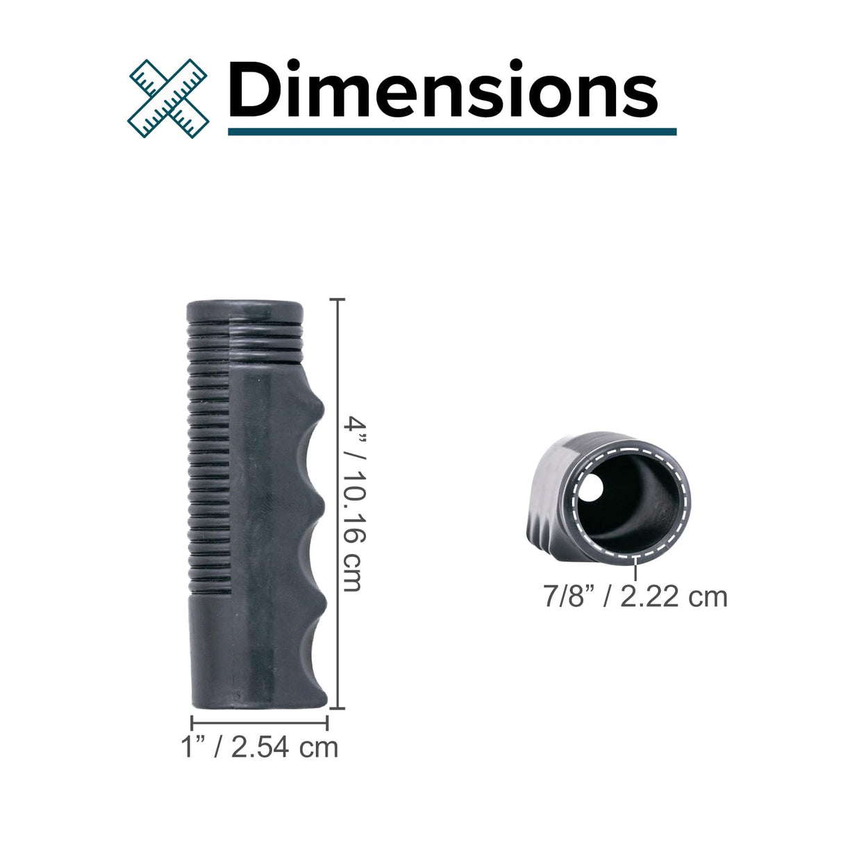 M100 Black Vinyl Handle Grip Set for Wheelchairs (Set of 2)