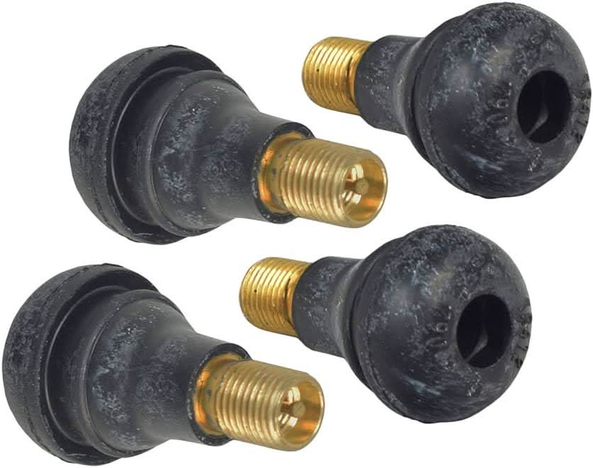 Straight Valve Stem for Tubeless ATV, Dirt Bike, & Scooter Tires (Set of 4)