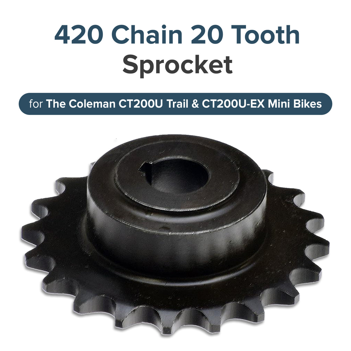 420 Chain 20 Tooth Sprocket for the Baja Mini Bike MB165 & MB200 (Baja Heat, Mini Baja, Baja Warrior)