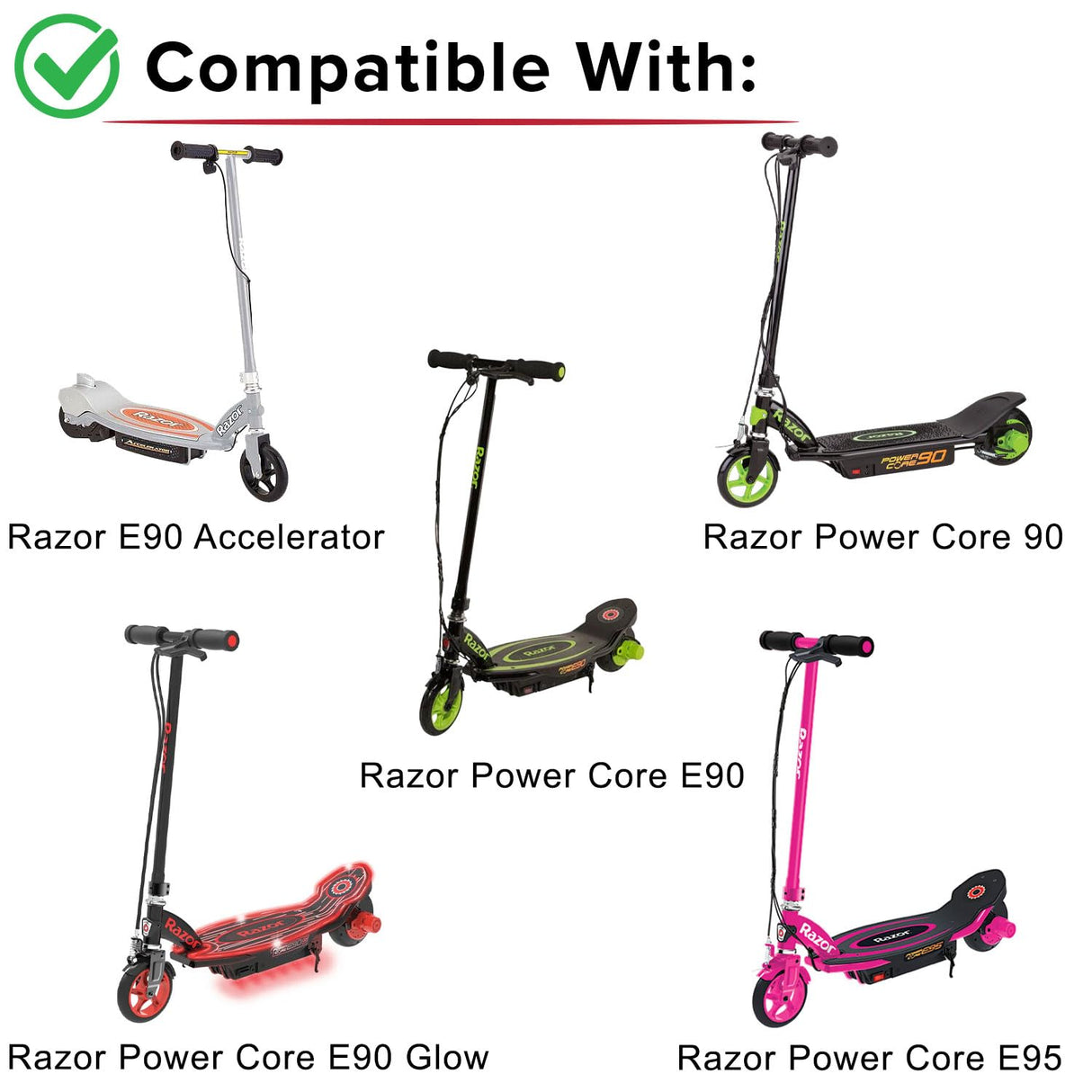 12 Volt Battery for the Razor E90 Accelerator, Power Core 90, Power Core E90 (Versions 1-2+), & Power Core E90 Glow (Versions 1+)