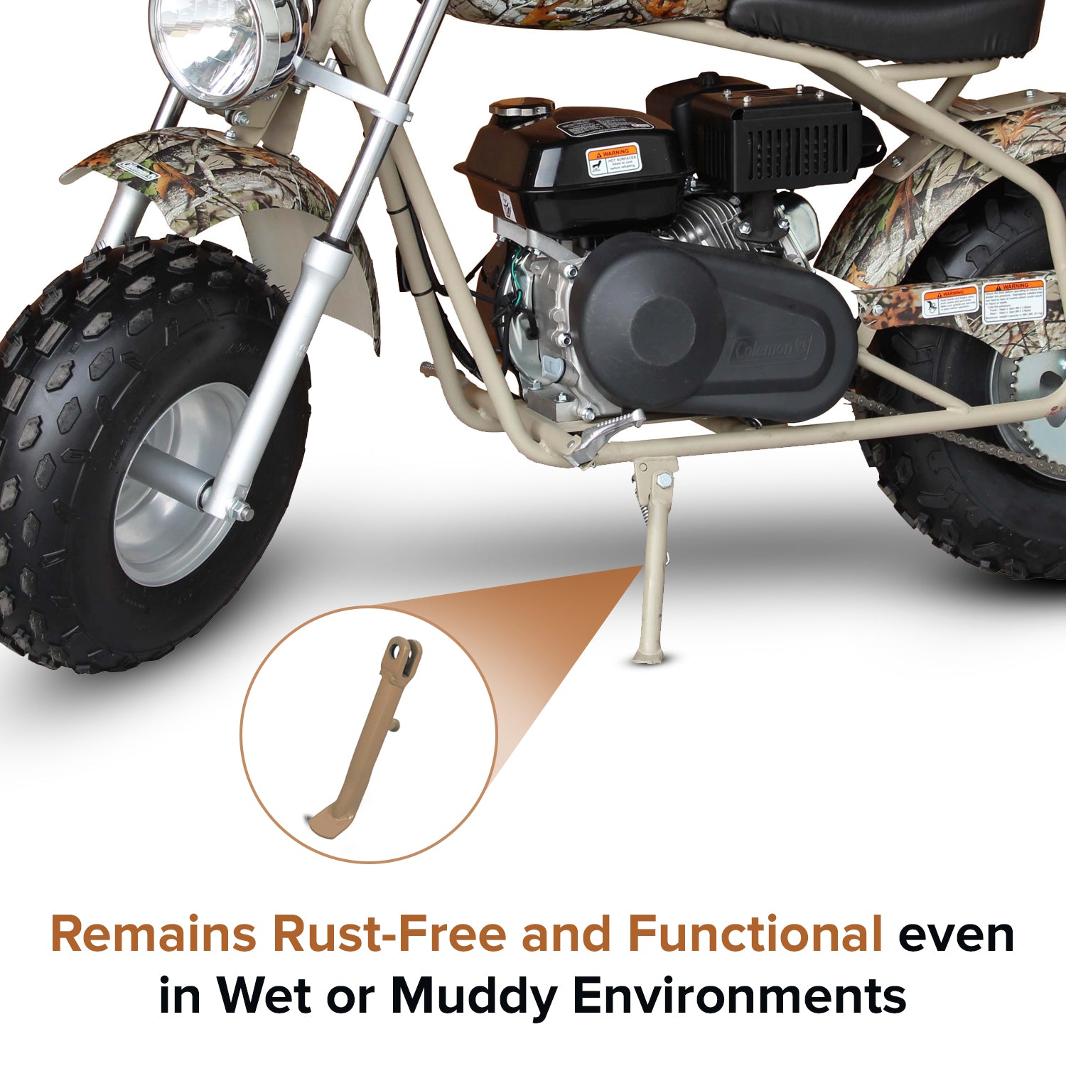 Kickstand for the Coleman CT200U-EX Mini Bike