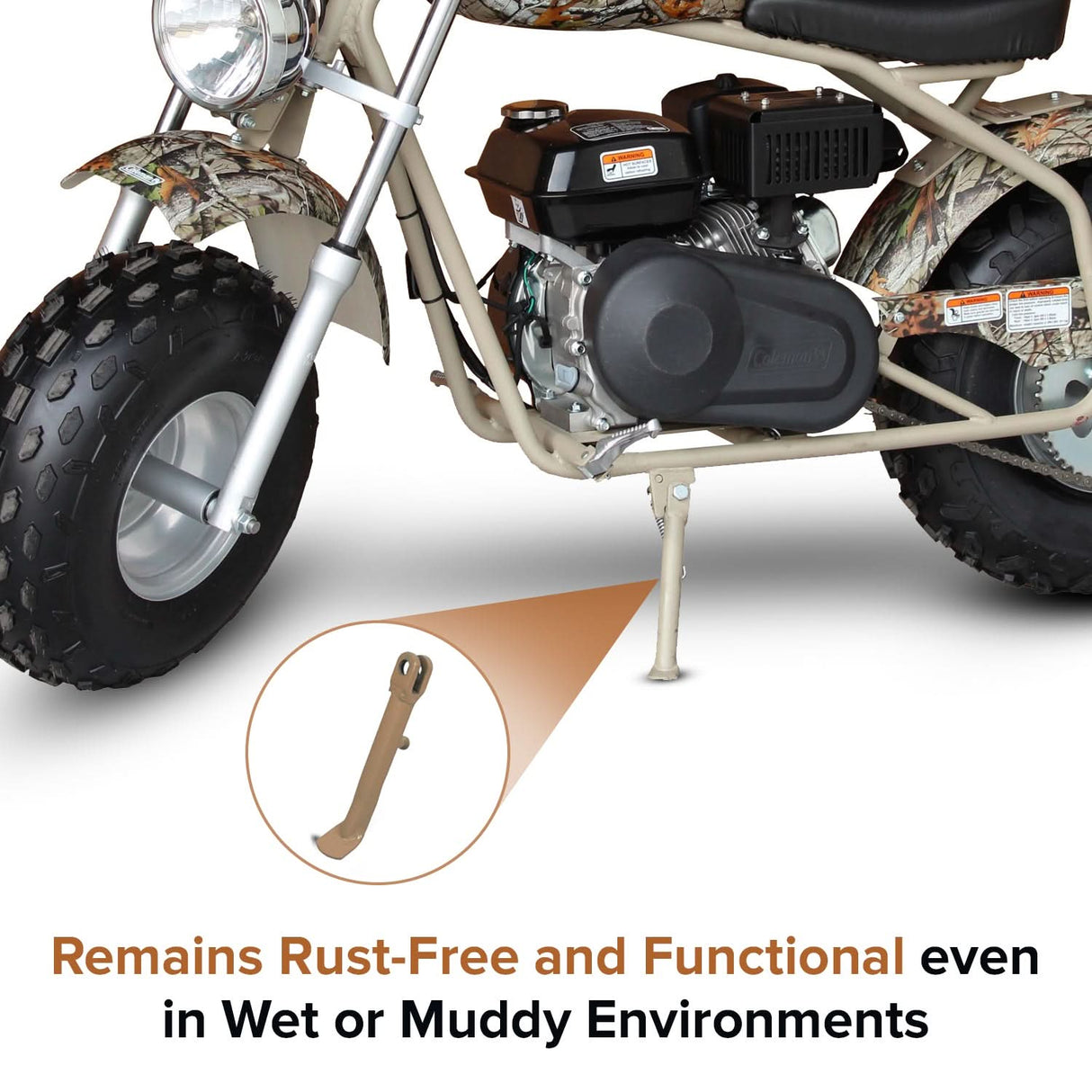 Kickstand for the Coleman CT200U-EX Mini Bike