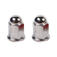 6 mm Exhaust Pipe Nuts for Performance Exhausts, featuring a pair of high-quality silver acorn nuts designed for NCY's 50cc scooter exhaust pipes and kits.