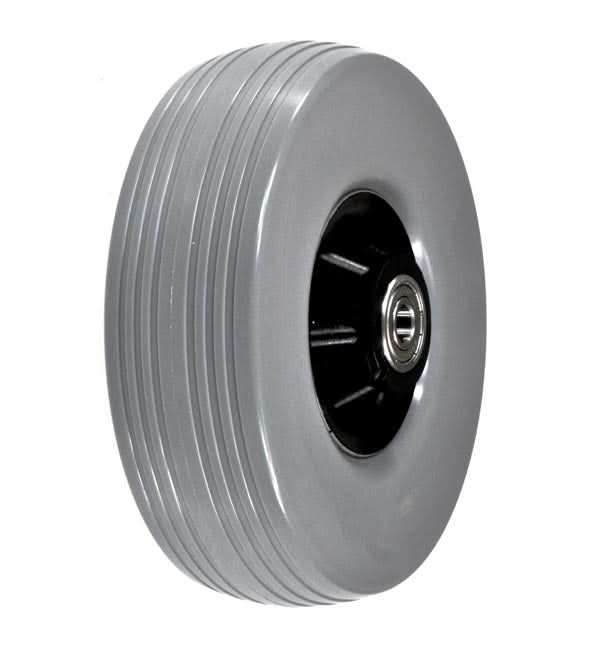6x2 Front & Rear Caster Wheel Assembly for the Drive Image, Image EC, & Image GT Power Chairs, featuring a black rim and solid, flat-free construction for reliable indoor and outdoor use.