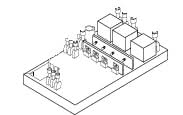 Diagram of a 70 Amp Controller for Pride Sundancer (SC202), illustrating its technical layout and components in a line drawing style.