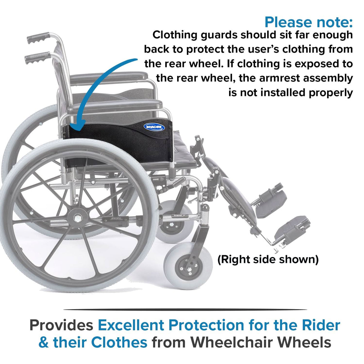 Full Length Clothing Guard for Invacare Tracer & 9000 Series Wheelchairs