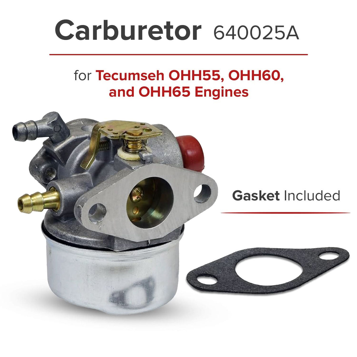 Carburetor 640025A for Tecumseh OHH55, OHH60, and OHH65 Engines
